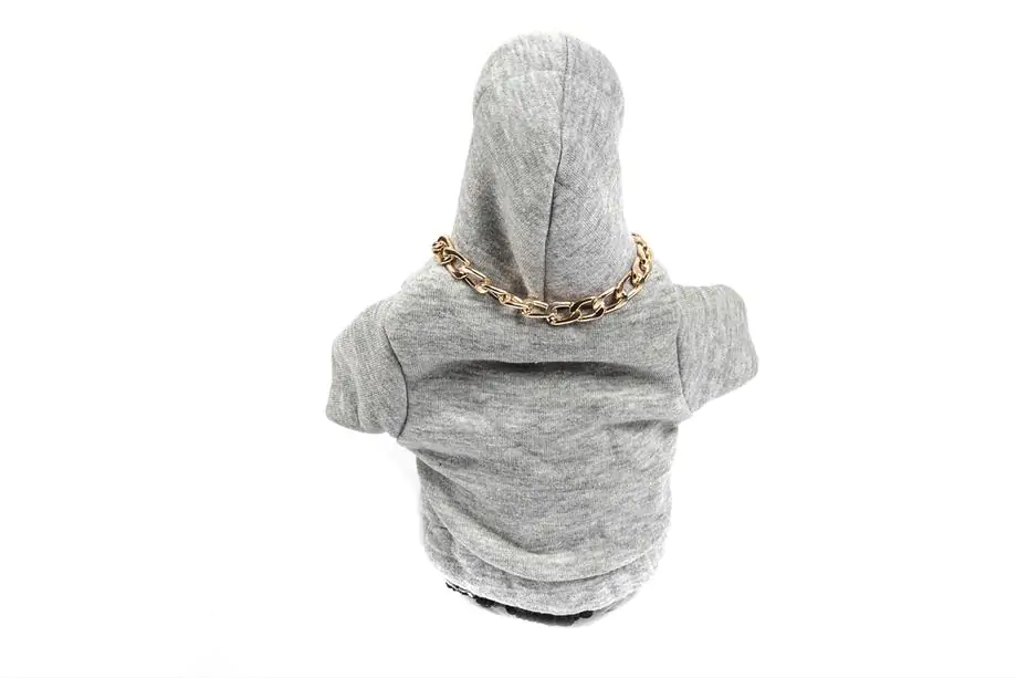 Schaltknauf Abdeckung Hoodie (grau, orange Kordel) Foto 4