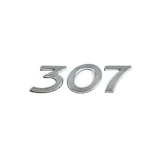 Schriftzug 307 (105mm x 30mm) Peugeot 307 2001-2008 Foto 1