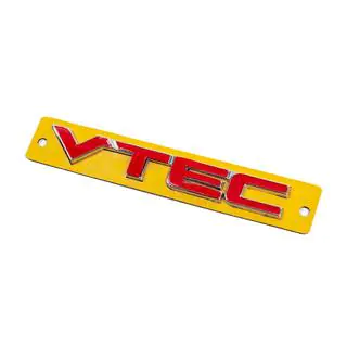 Emblem VTEC rot mit Chrom (110mm x 15mm) Foto 2