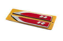 Seitliche Zierleisten R-rot-chrom (145mm x 22m) Foto 2