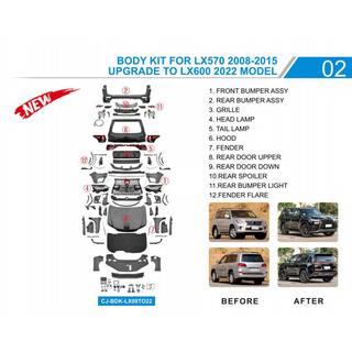 Facelift Bodykit auf LX600 Lexus LX570/450d 2008-2022 Foto 2