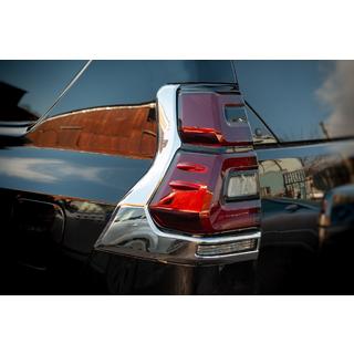 Chrom Rückleuchten Abdeckungen V2 (2 Stk., 2018+) Toyota Land Cruiser Prado 150 2009-2023 Foto 3