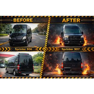 Facelift Kit auf W907 Mercedes Sprinter W906 2006–2018 Foto 1