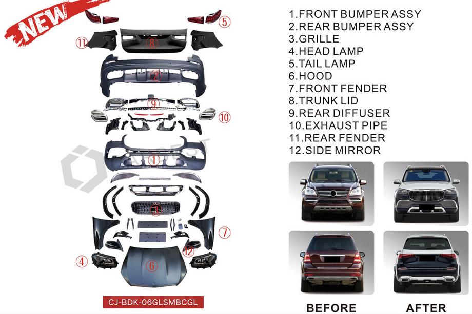 Mercedes GL class X164 2006-2012 Facelift Kit auf GLS X167 Maybach Foto 2