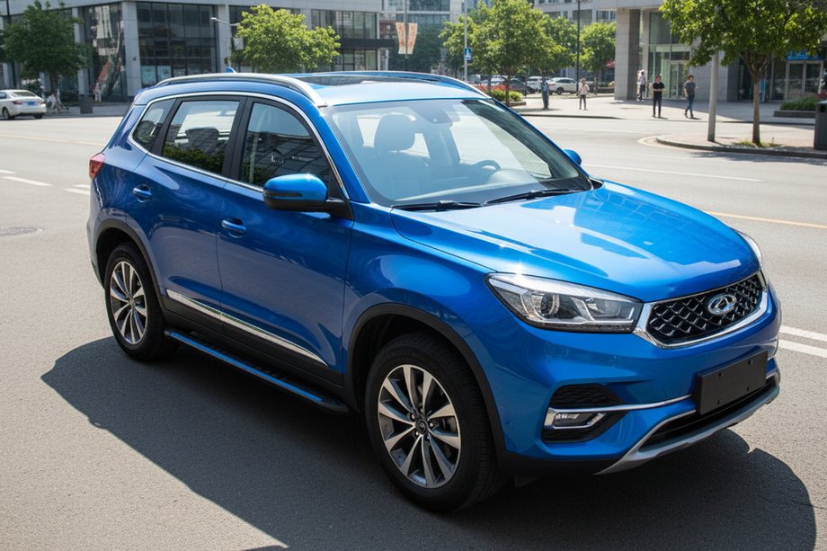 Chery Tiggo 8 2017- Seitenschweller Maya Blue (2 Stk., Aluminium) Foto 1
