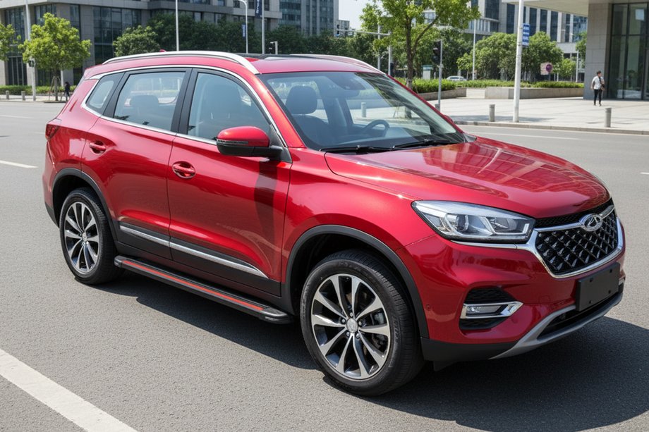 Chery Tiggo 8 2017- Seitenschweller Maya Red (2 Stk., Aluminium) Image