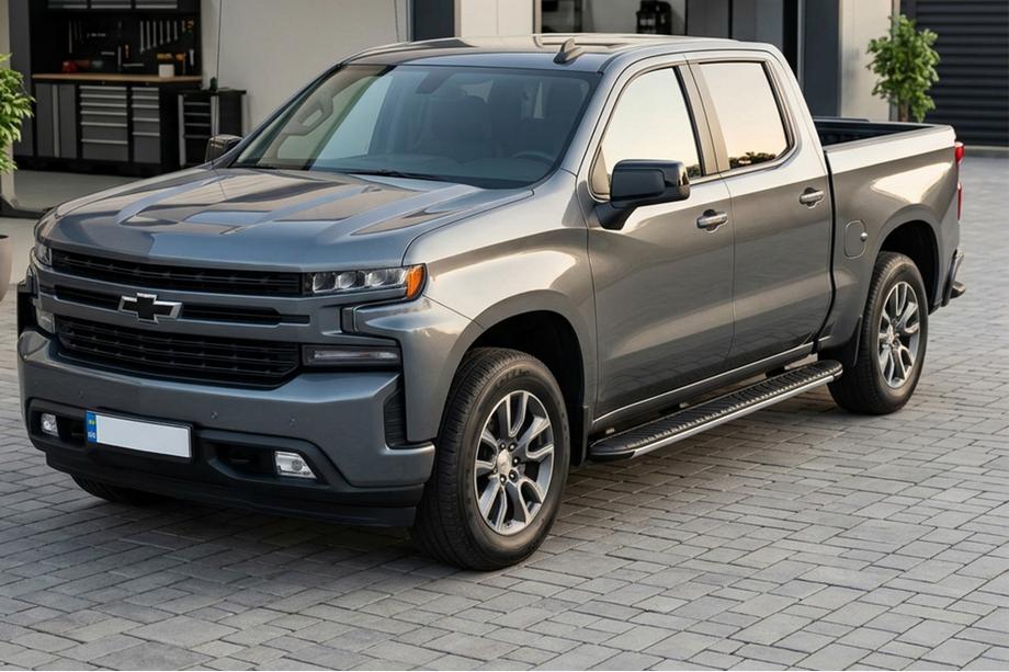 Chevrolet Silverado 2019- Trittbretter Bosphorus Grey (2 Stk., Aluminium) Image