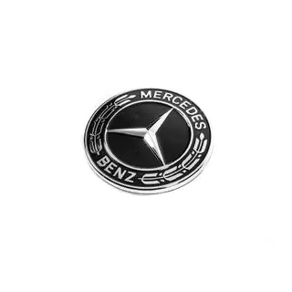 Abdeckung statt Emblem auf Motorhaube Mercedes (schwarz, 57mm) Foto 1
