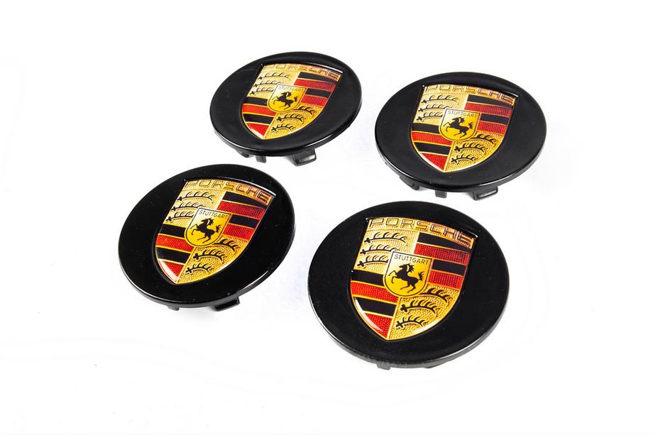Porsche Felgendeckel 76/71mm schwarz (4 Stk) Image