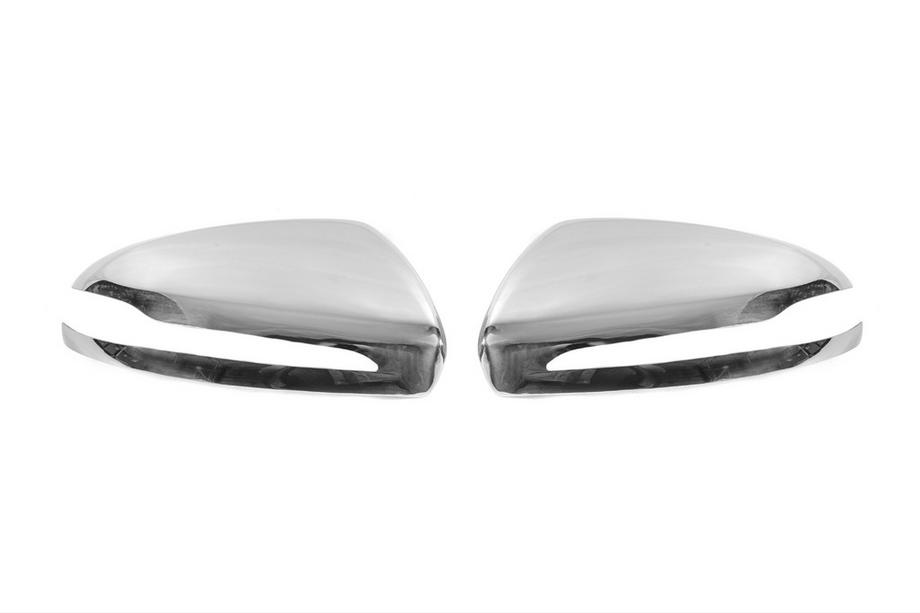 Mercedes E-class W213 2016-2023 Spiegelabdeckungen (2 Stk, Edelstahl) Foto 2