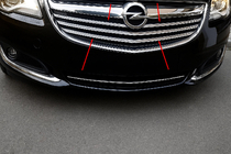 Opel Insignia 2008-2017 Chrom Kühlergrill Blenden (2014-2017, Edelstahl) Foto 1