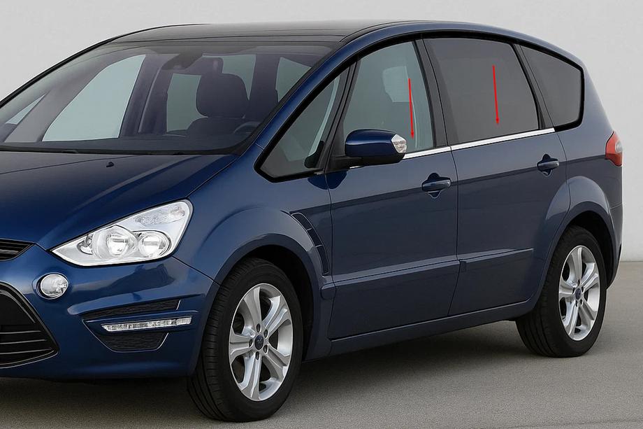 Ford S-Max 2007-2014 Fensterleisten Edelstahl (4 Stk.) Image