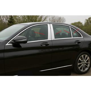 Edelstahl Türsäulen Abdeckungen (6 Stk) Mercedes C-class W205 2014-2021 Foto 1