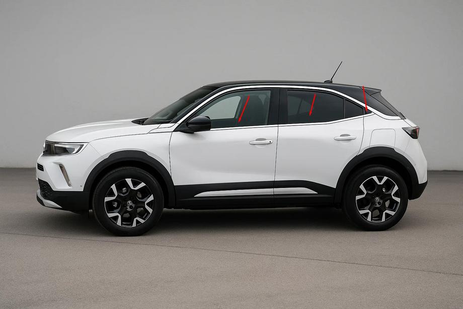 Opel Mokka 2021- Fensterzierleisten Edelstahl (6 Stück) Image