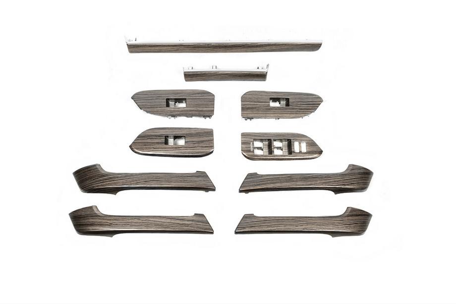 Toyota Land Cruiser Prado 150 2009-2023 Set Zierleisten in Holzoptik (dunkel) Image