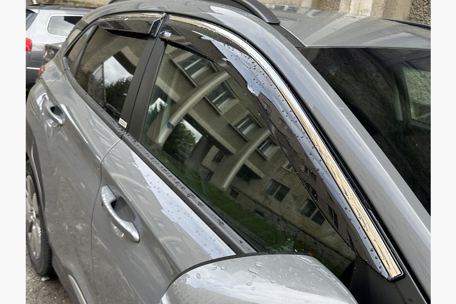 Hyundai Kona 2023- Windabweiser mit Chromleiste (4 Stk, Niken) Foto 4