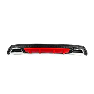 Universeller Heckdiffusor DPT V-5 (ABS) (Rot+Schwarz Glanz) Foto 1