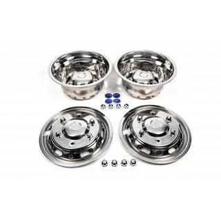 Edelstahl Radkappen Exklusiv V1 (2-teilige, 4 Stk) Mercedes Sprinter W907/W910 2018- Foto 1