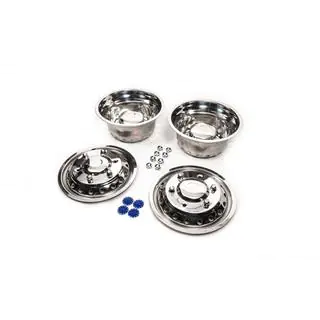 Edelstahl Radkappen Exklusiv V1 (2-teilige, 4 Stk) Mercedes Sprinter W907/W910 2018- Foto 2