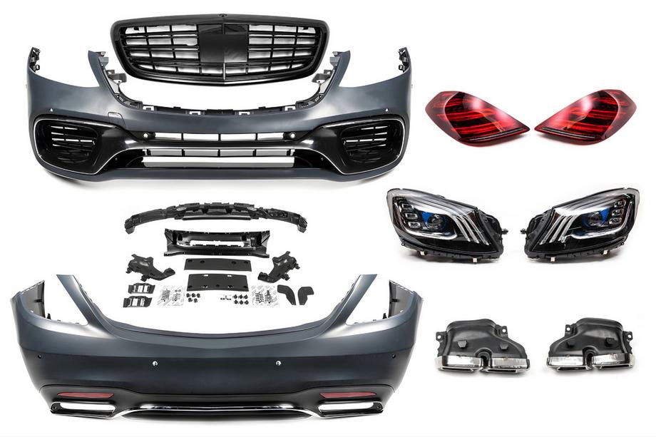 Mercedes S-class W222 2013-2022 S63 AMG-2018 Facelift Bodykit Foto 2