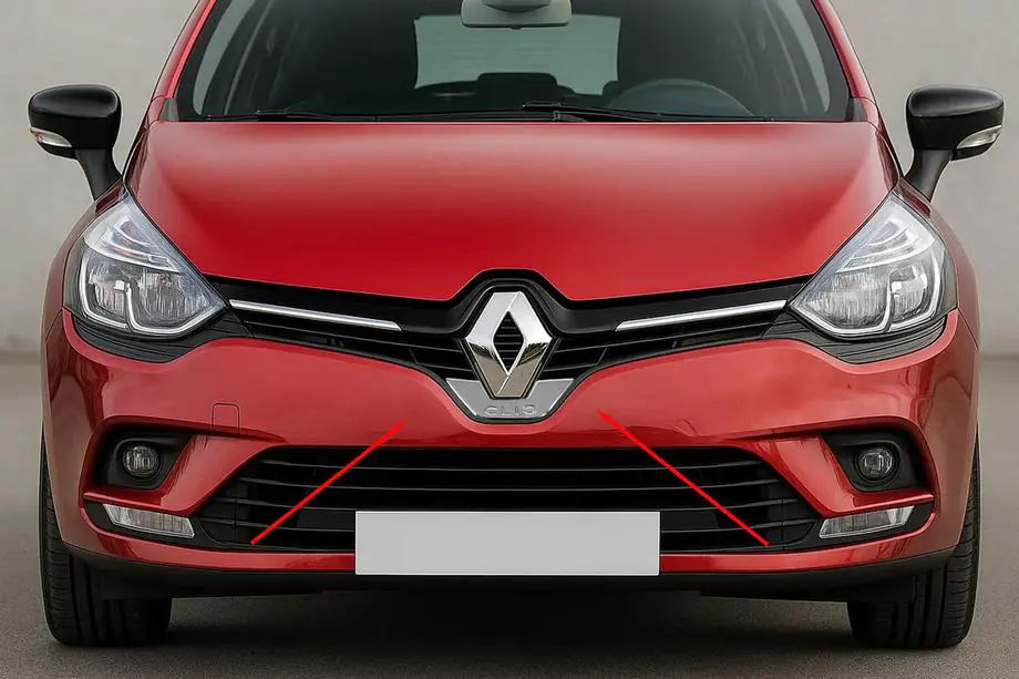 Renault Clio IV 2012-2019 Chrom Rahmen Frontemblem Carmos (Edelstahl) Foto 1