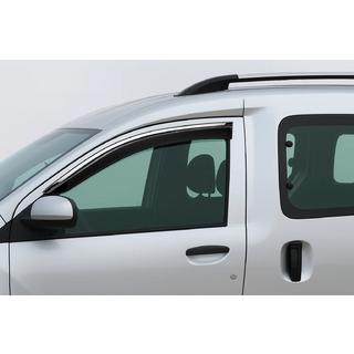 Windabweiser mit Chromleiste Niken Luxury (2 Stk) Dacia Dokker 2013-2022 Foto 1