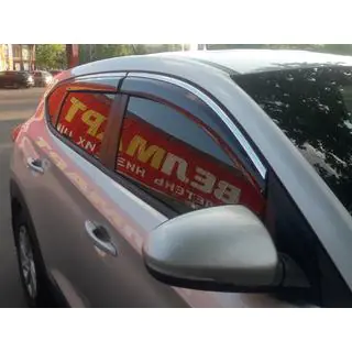 Windabweiser mit Chromleiste Niken Luxury (4 Stk)