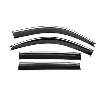 Windabweiser mit Chromleiste Niken Luxury (4 Stk) Toyota Land Cruiser Prado 120 2002-2009 Foto 2