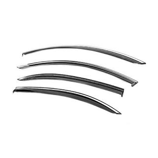 Windabweiser mit Chromleiste Niken Luxury (Lang, 4 Stk) Mercedes S-сlass W221 2005-2013 Foto 2