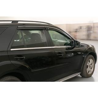 Windabweiser mit Chromleiste Niken Luxury (4 Stk) Mercedes ML W164 2005-2011 Foto 3