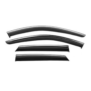 Windabweiser mit Chromleiste Niken Luxury (4 Stk) Mercedes ML W164 2005-2011 Foto 2