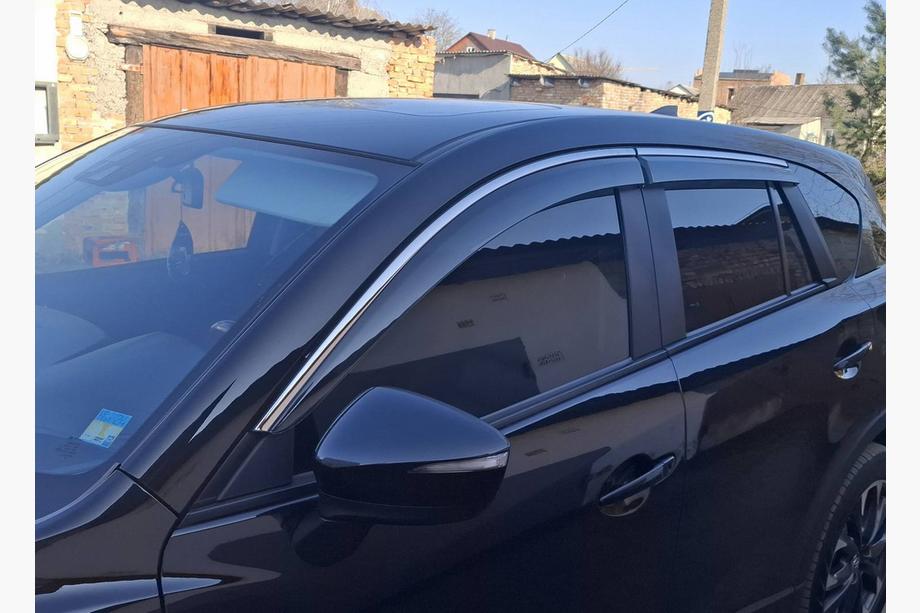 Mazda CX-5 2012-2017 Windabweiser mit Chromleiste Niken Luxury (4 Stk) Foto 1