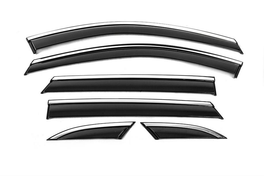 MG HS 2018- Windabweiser mit Chromleisten Niken Luxury (6 Stk) Foto 1