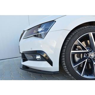 Frontlippe Stoßstange DPT V-4 (2015-2020, Schwarz Glanz) Skoda Superb 2015-2024 Foto 3