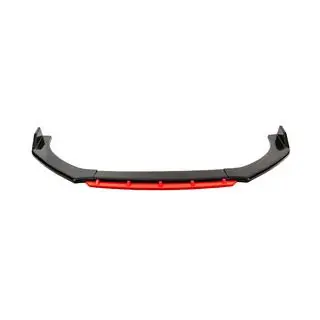 Universelle Front Lip Spoiler DPT Red V-2 (ABS, Schwarz Glanz) Foto 2