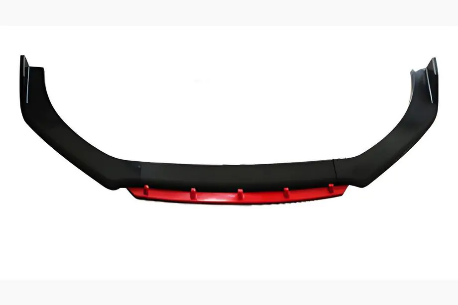 Universelle Front Lip Spoiler DPT Red V-2 (ABS, Schwarz Glanz) Foto 1