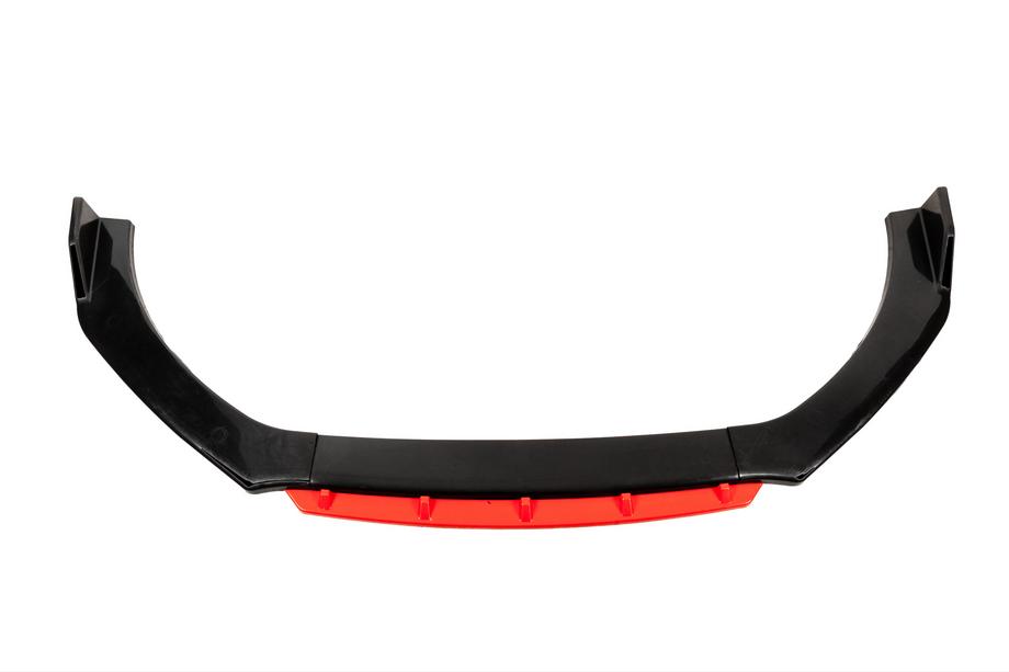 Universelle Front Lip Spoiler DPT Red V-2 (ABS, Schwarz Glanz) Foto 1