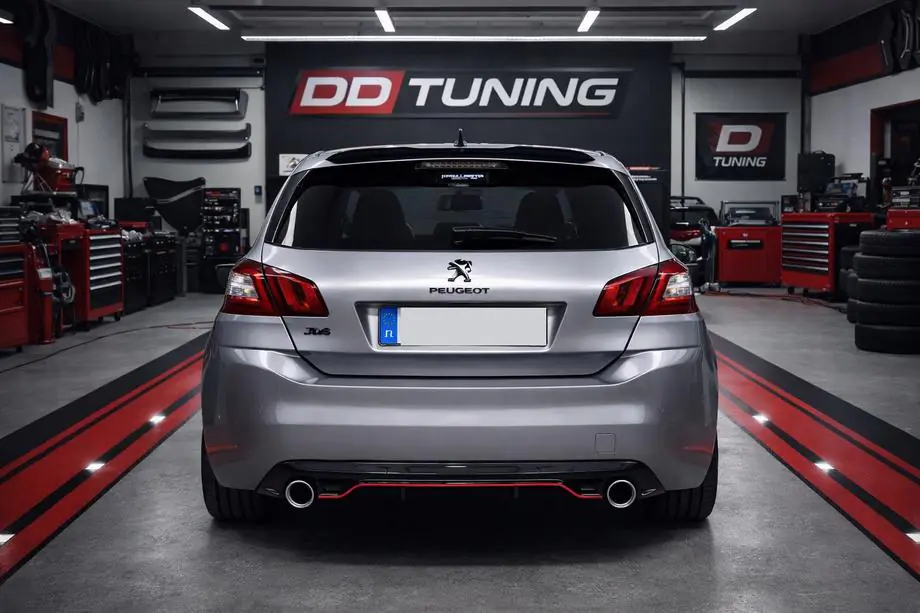 Peugeot 308 2014-2021 Heckdiffusor DPT (HB, Schwarz Glanz) Foto 1