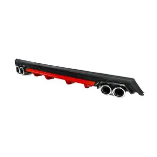 Universal Heckdiffusor DPT V-13 (ABS) (Rot+Schwarz Glanz) Foto 2