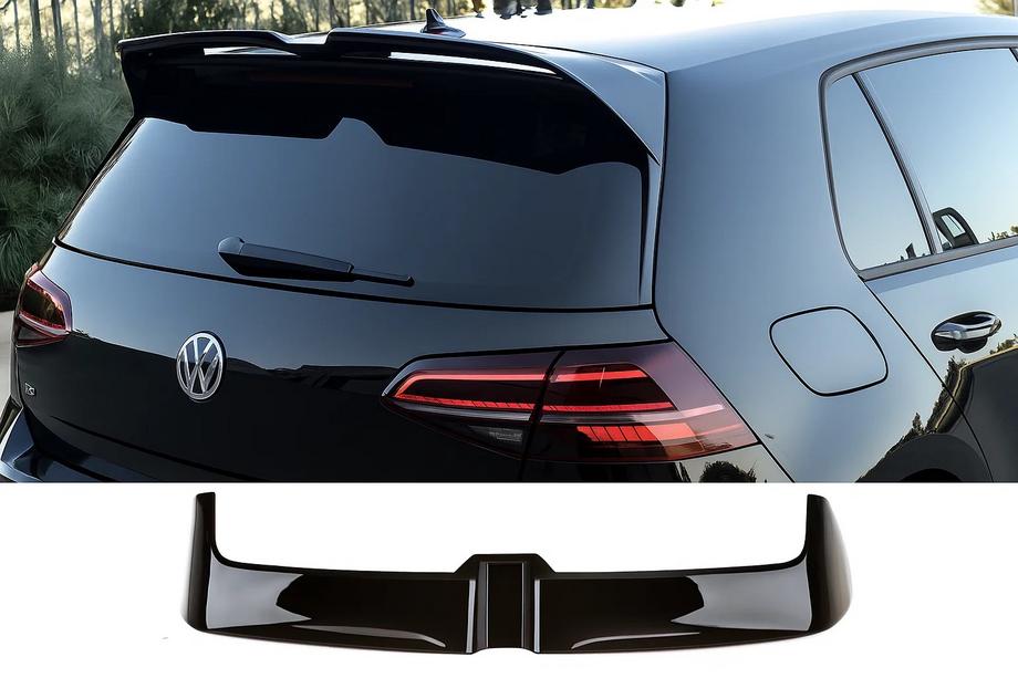 Volkswagen Golf 7/E-Golf 2012-2020 DPT V-2 Spoiler (für GTI / R HB, Schwarz glänzend) Foto 2