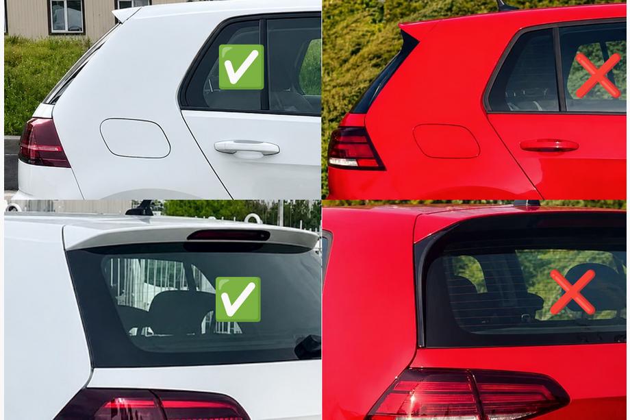 Volkswagen Golf 7/E-Golf 2012-2020 DPT V-11 Spoiler (für Base HB, Schwarz Hochglanz) Foto 10