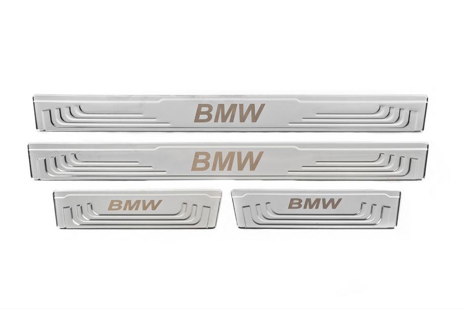 BMW Universelle Einstiegsleisten BMW V-2 (4 Stk., Edelstahl) Foto 2