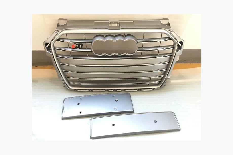 Audi A1 2010-2018 Frontgrill S-Style (2014-2018, grau mit Chrom) Image