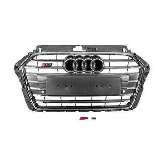 Frontgrill S-Style (2016-2020, grau mit Chrom) Audi A3 2012-2020 Foto 1