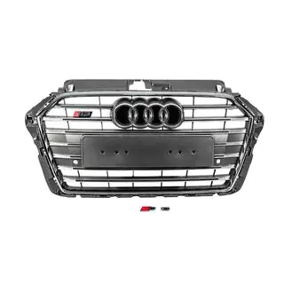 Frontgrill S-Style (2016-2020, grau mit Chrom) Audi A3 2012-2020 Foto 1