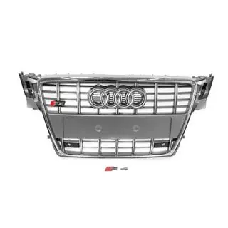 Frontgrill RS-Style (2007-2011, grau mit Chrom) Audi A4 B8 2007-2015 Foto 1