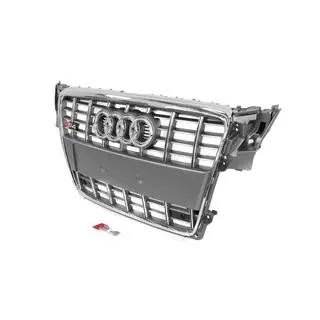 Frontgrill RS-Style (2007-2011, grau mit Chrom) Audi A4 B8 2007-2015 Foto 2