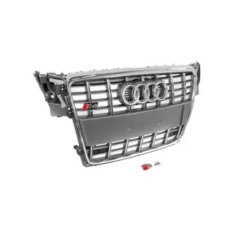 Frontgrill RS-Style (2007-2011, grau mit Chrom) Audi A4 B8 2007-2015 Foto 3