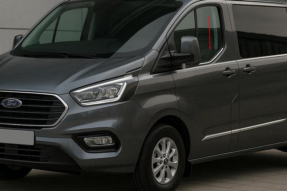 Ford Custom 2023- Fensterrahmen Blenden (2 Stk, Edelstahl) Image