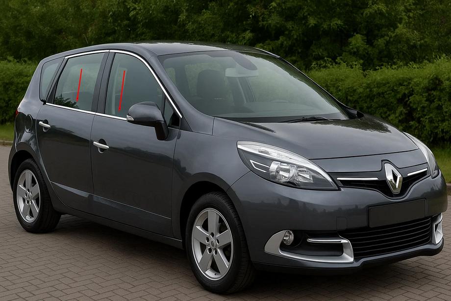 Renault Scenic/Grand 2009-2016 Fensterzierleisten Edelstahl (4 Stk) Image